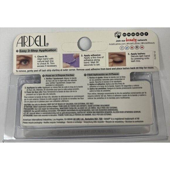 Ardell Glamour Diva Pink Metallic Strip Lashes – False Eyelashes - Picture 2 of 5